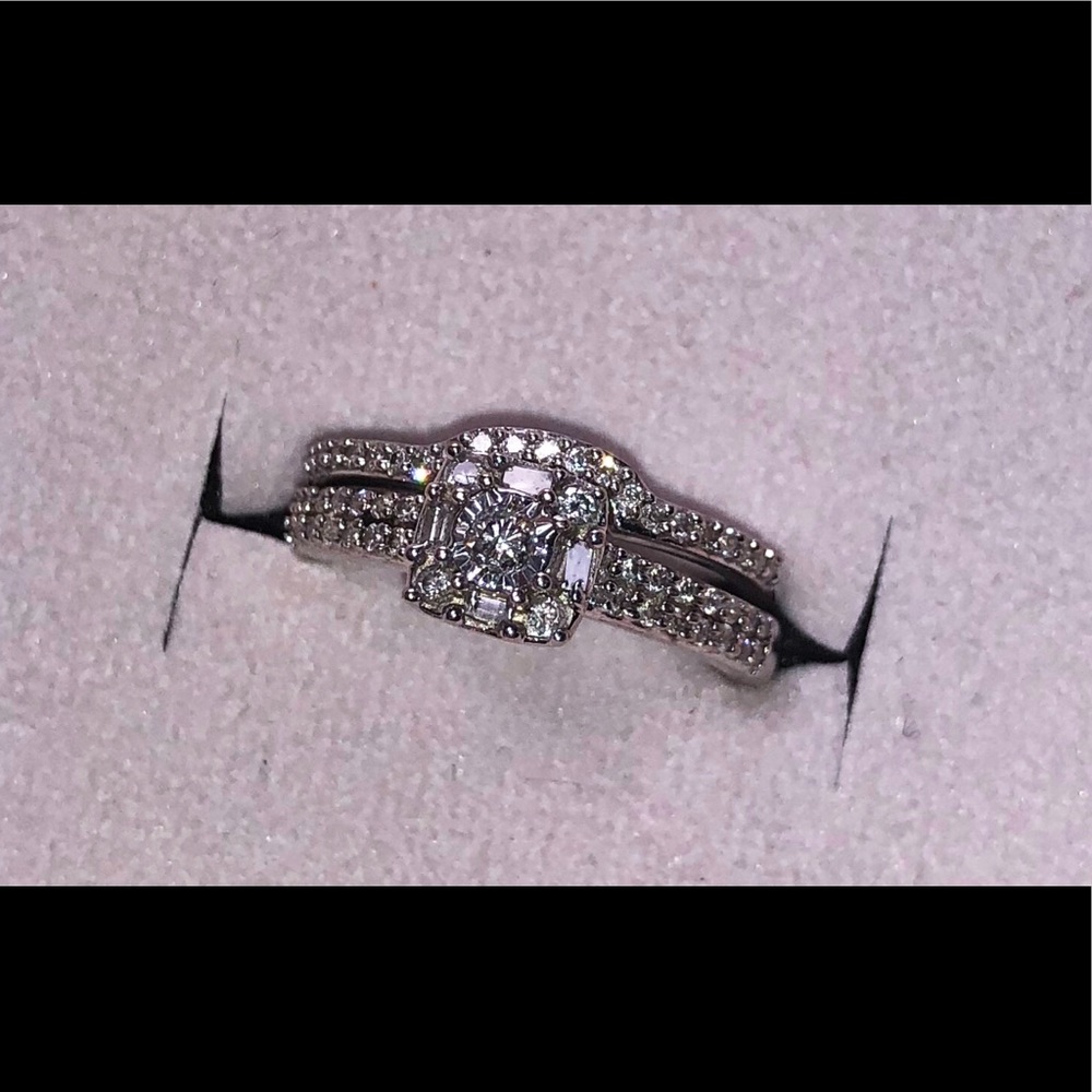 Engagement Diamond Ring Set